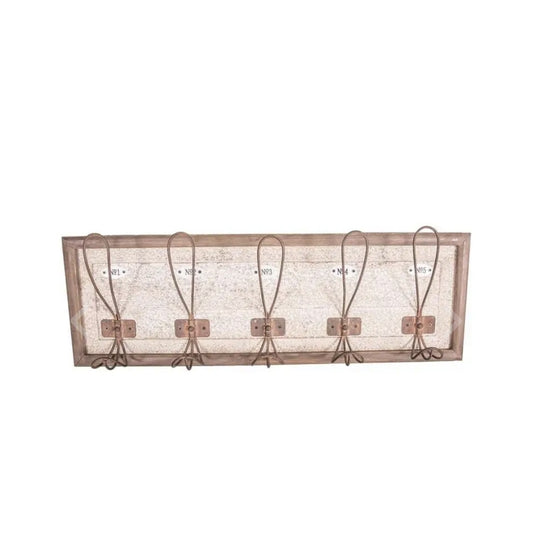 Viiden koukun ranskalainen naulakko, beige